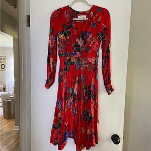 Anthropologie midi wrap dress